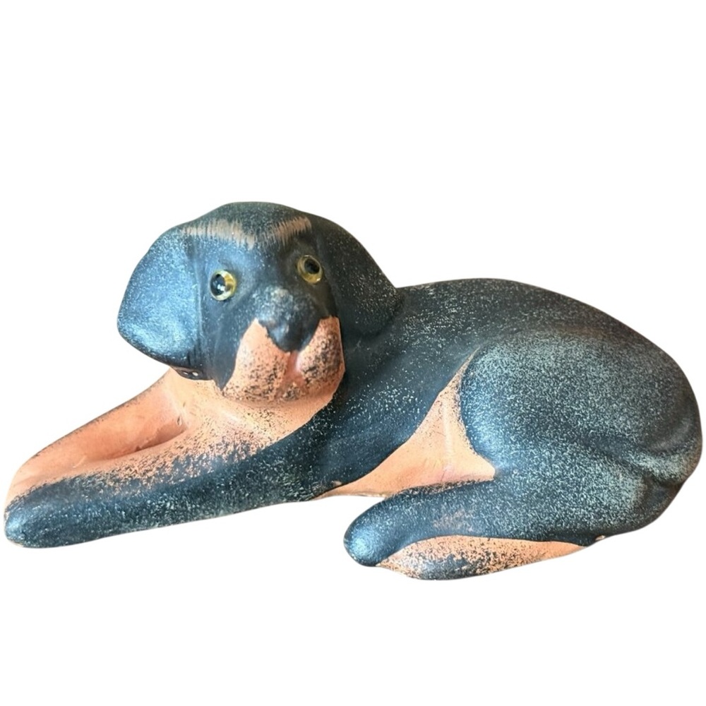 💰3/$15💰OOAK Vintage terracotta dog with glass eyes - Picture 16 of 16